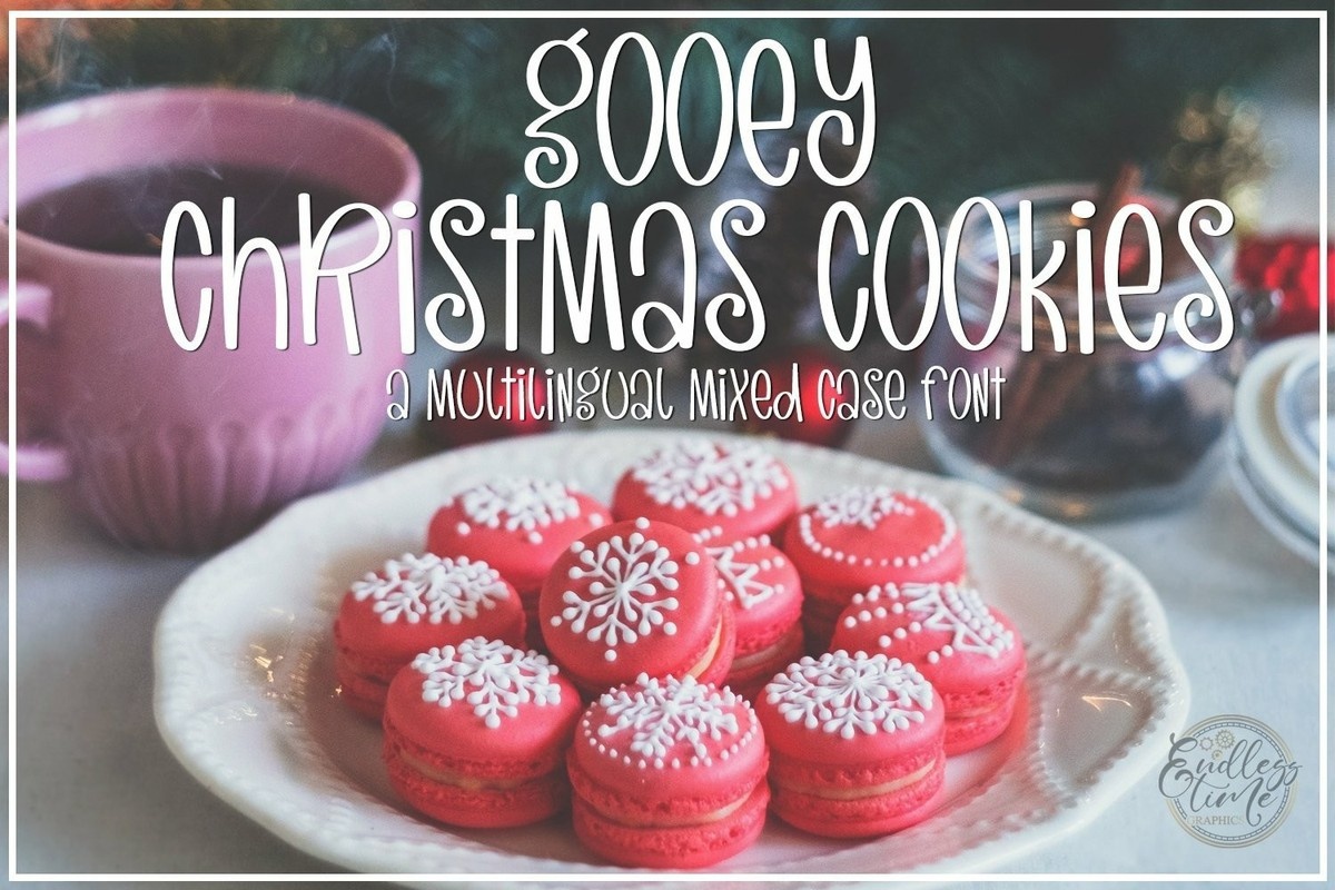 Gooey Christmas Cookies Regular Font preview