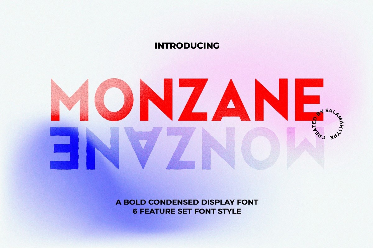 Monzane Rough-Slant Font preview