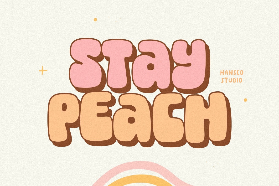 Stay Peach Regular Font preview