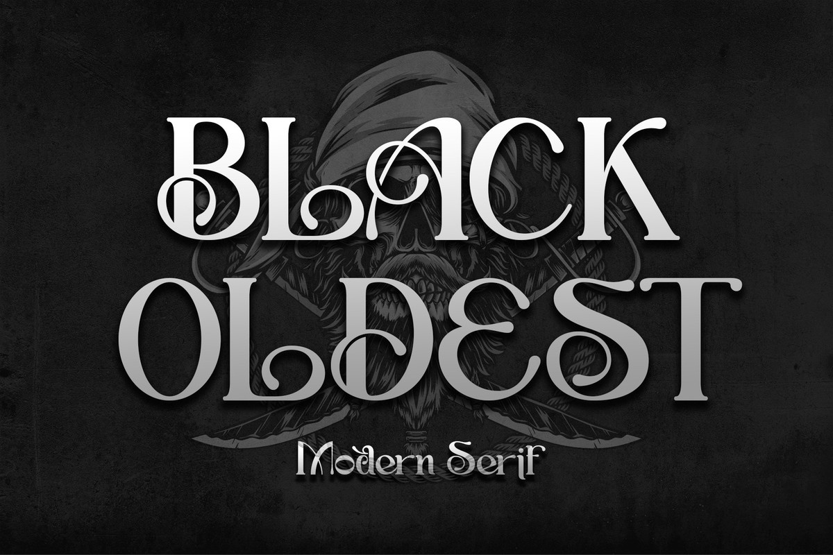 Black Oldest Italic Font preview