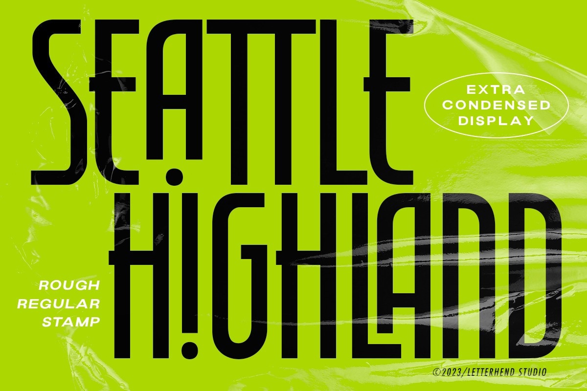 Seattle Highland Rough Font preview