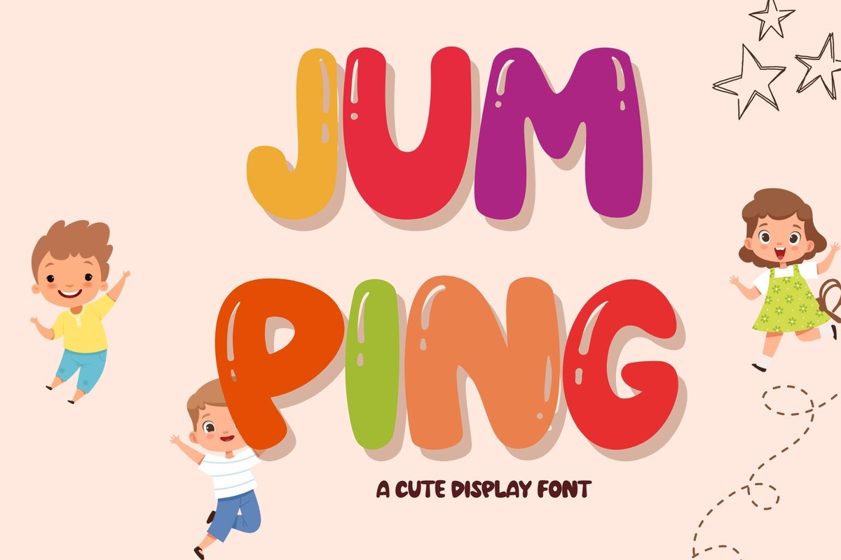 Jumping Regular Font preview