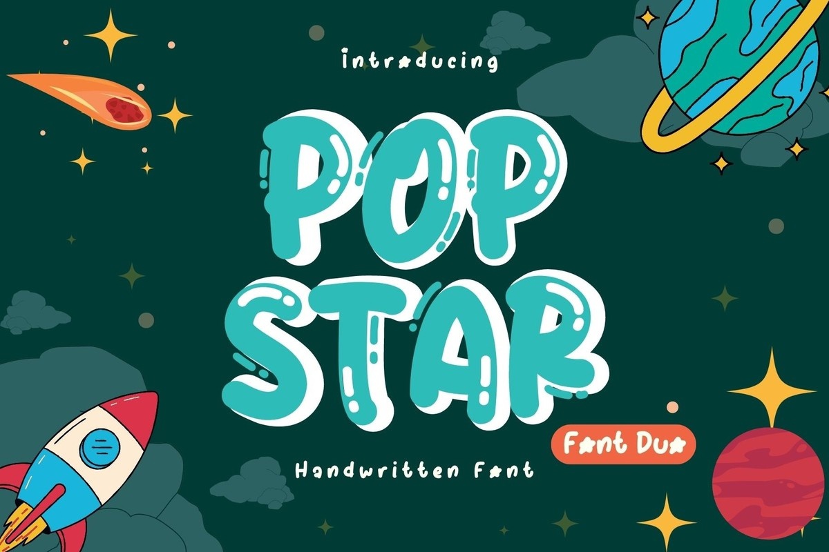 Pop Star decorative-Regular Font preview