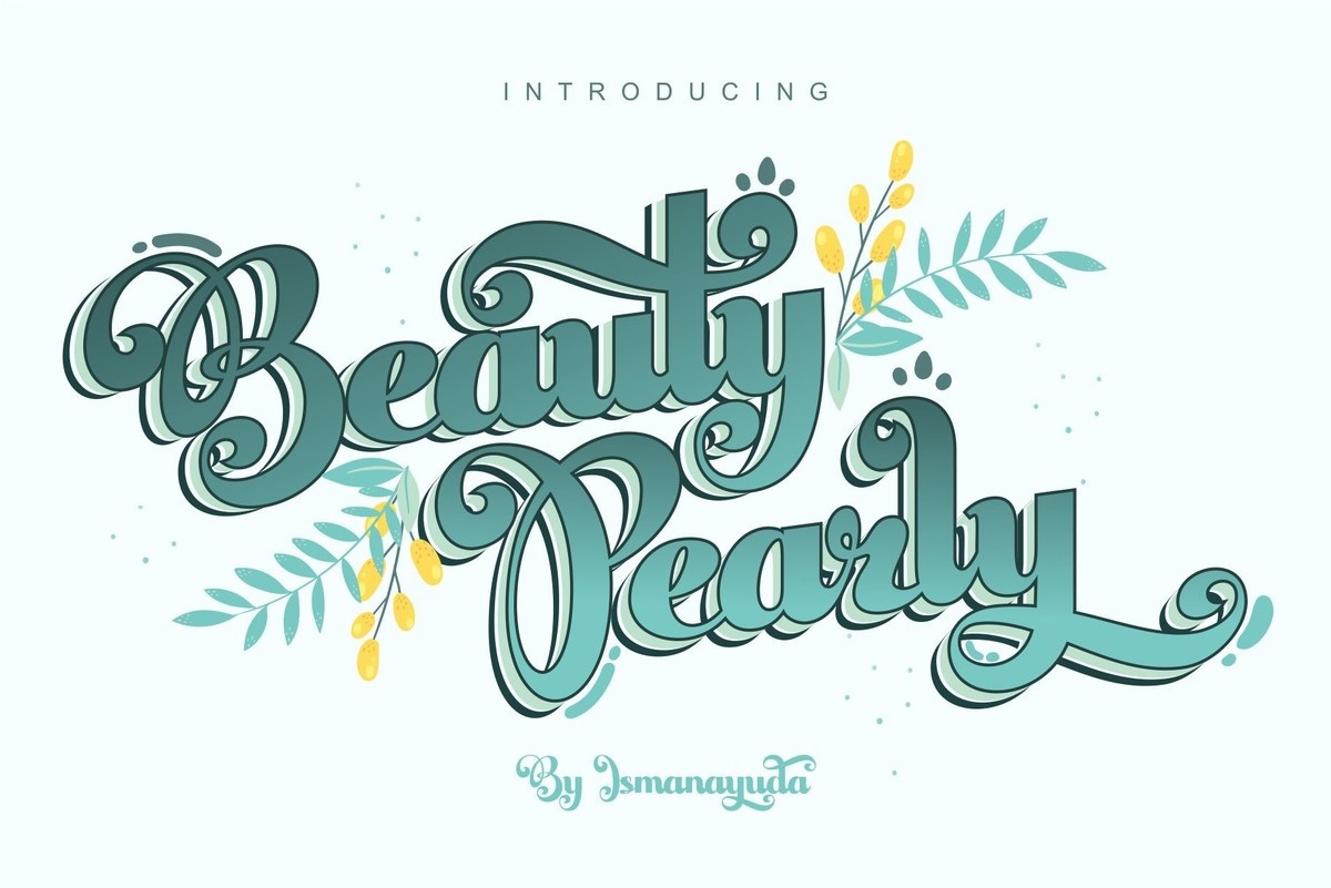 Beauty Pearly Font preview