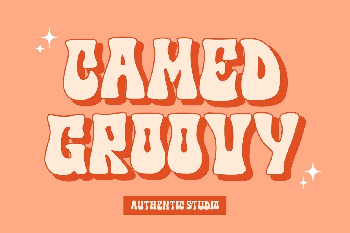 Camed Groovy Regular Font preview