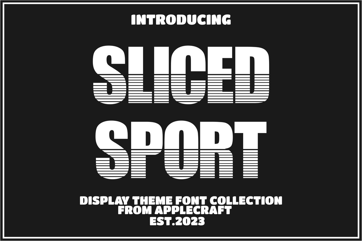 Sliced Sport Font preview
