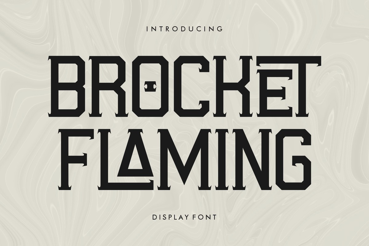 Brocket Flaming Font preview