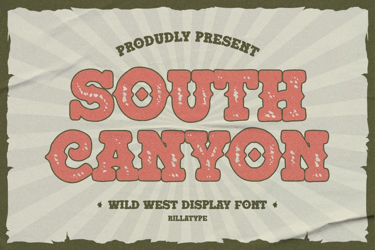 South Canyon Stamp Font preview