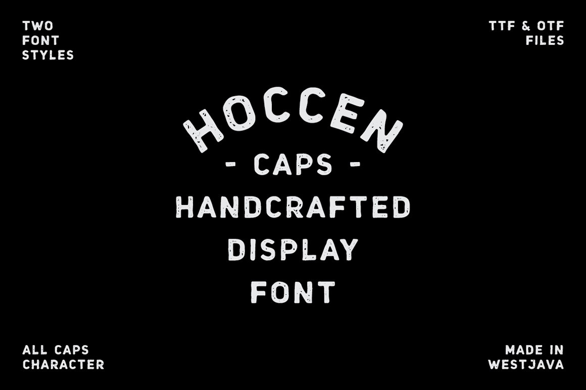 Hoccen Caps Font preview