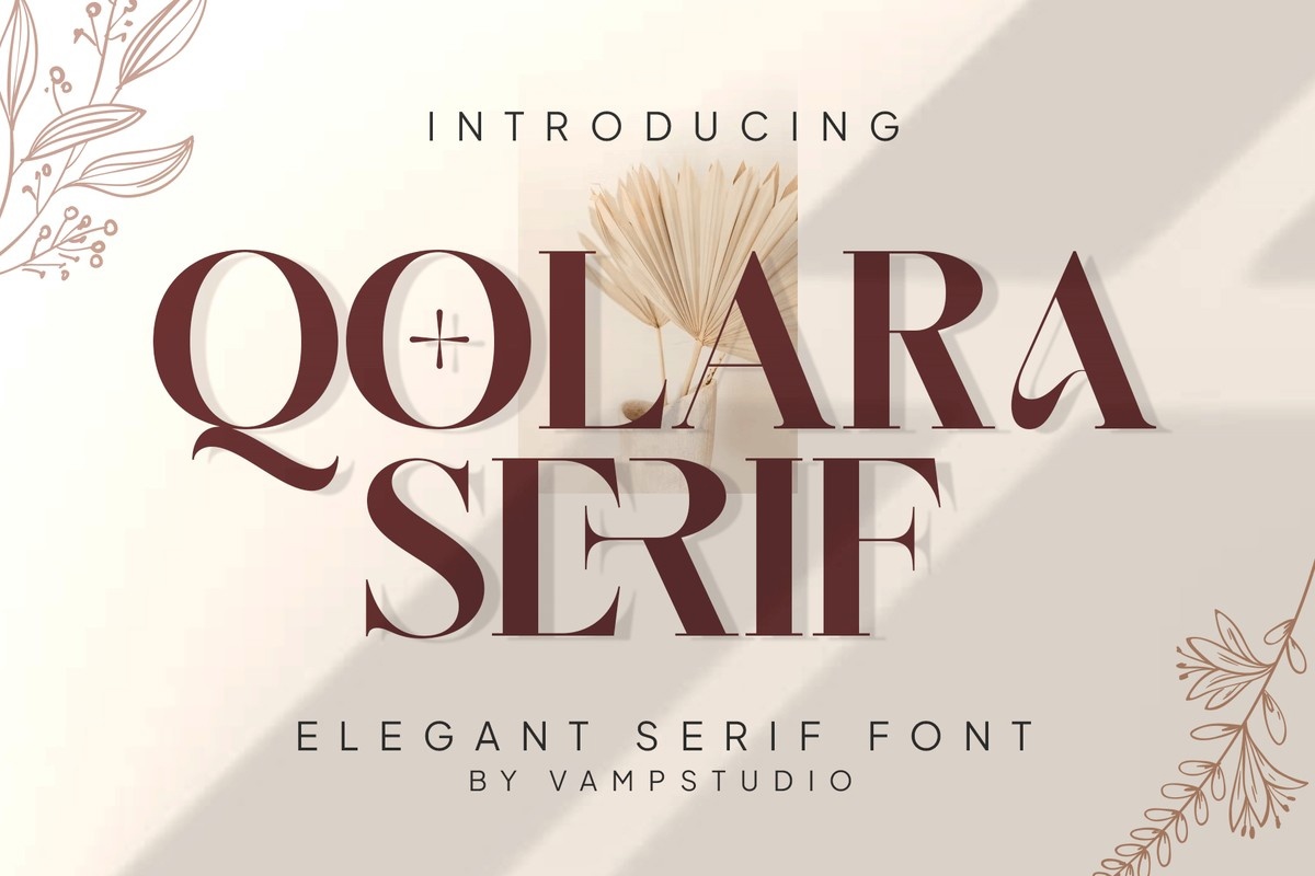 Qolara serif Regular Font preview