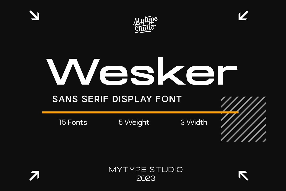Wesker Light Expanded Font preview