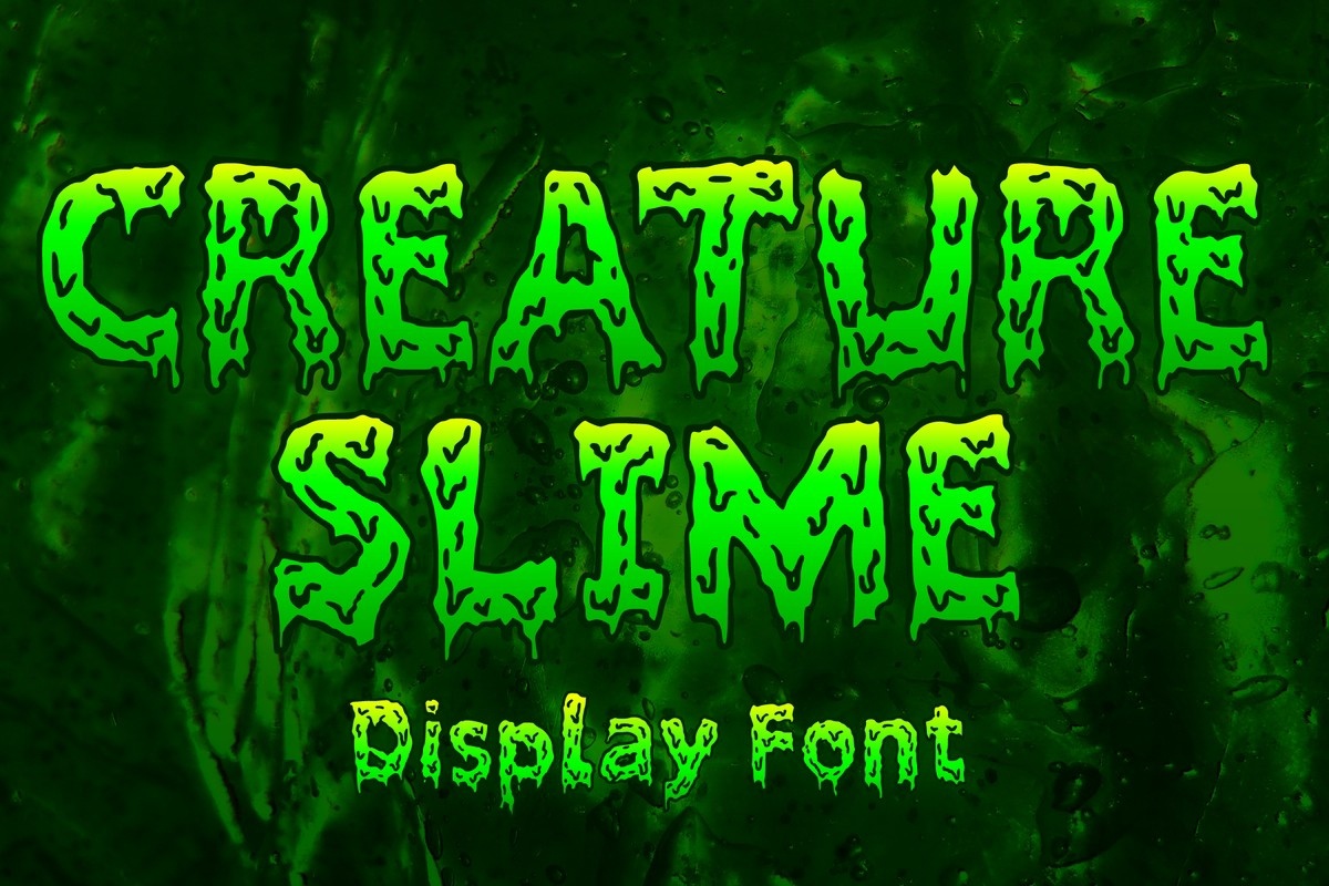 Creature Slime Regular Font preview