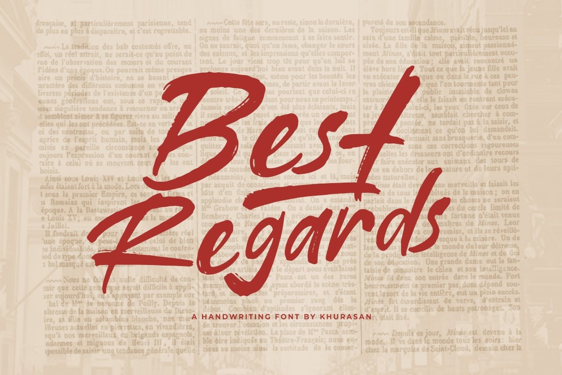 Best Regards Regular Font preview