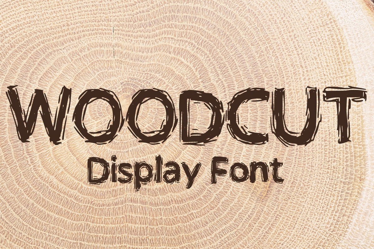 Woodcut Regular Font preview