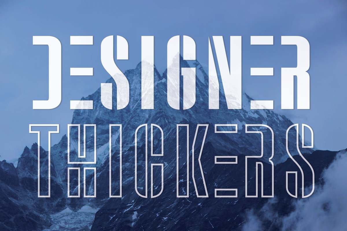 Designer Thickers Font preview