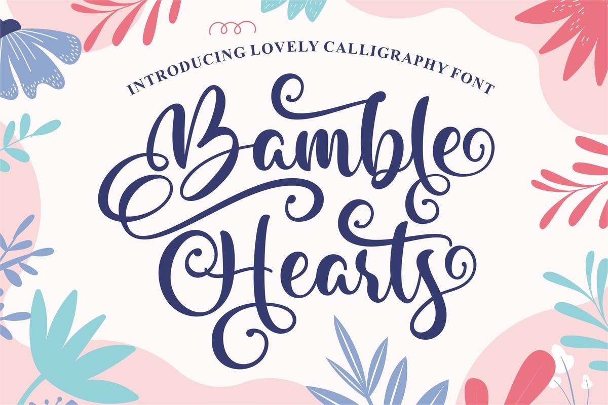 Bamble Hearts Regular Font preview