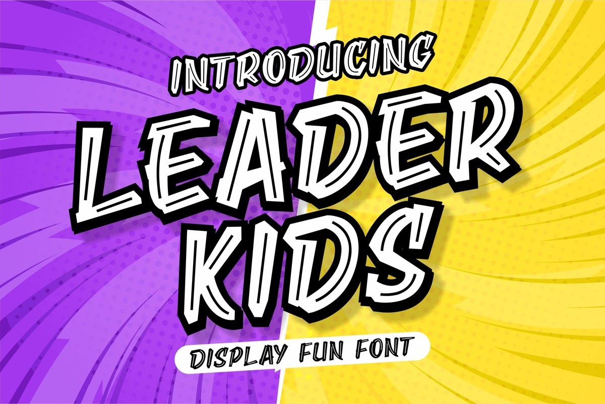 Leader Kids Regular Font preview