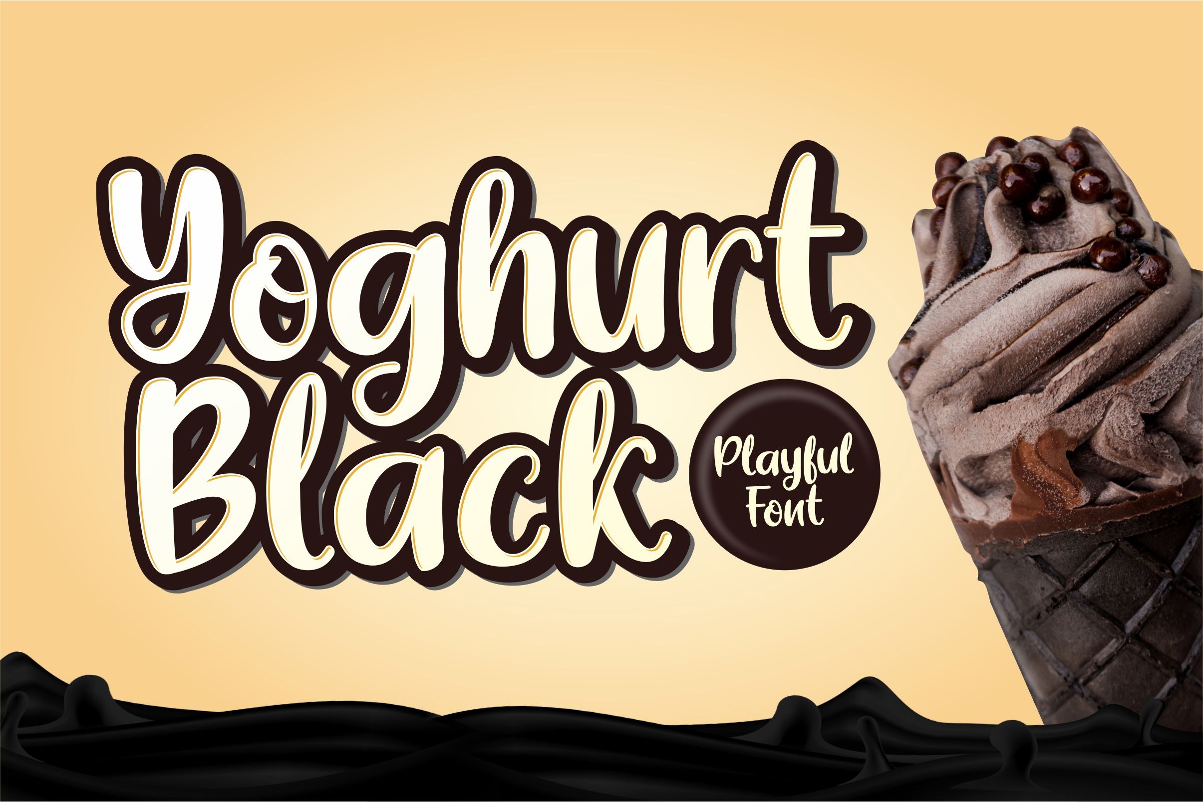 Yoghurt Black Font preview