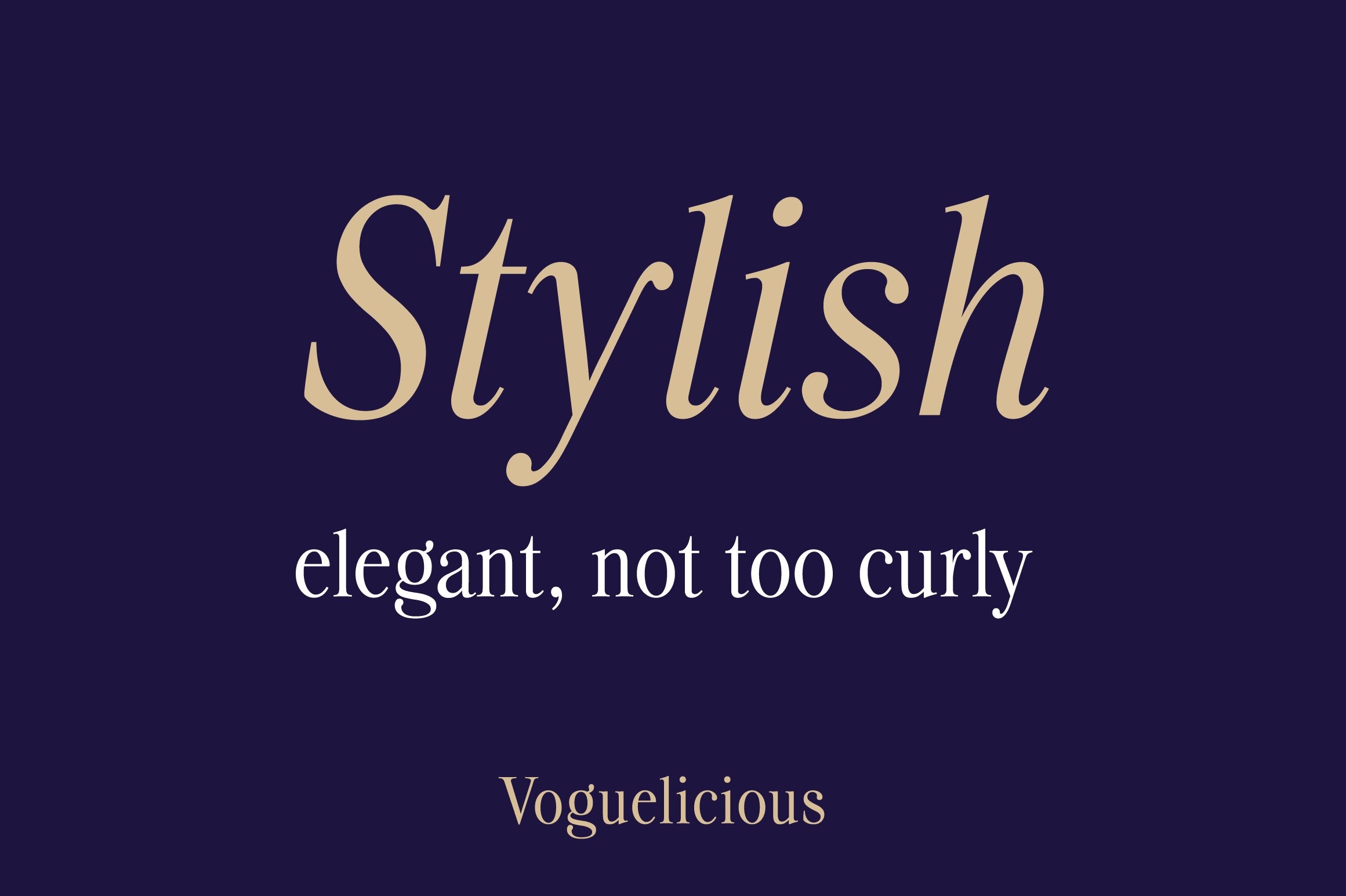 Voguelicious LightItalic Font preview