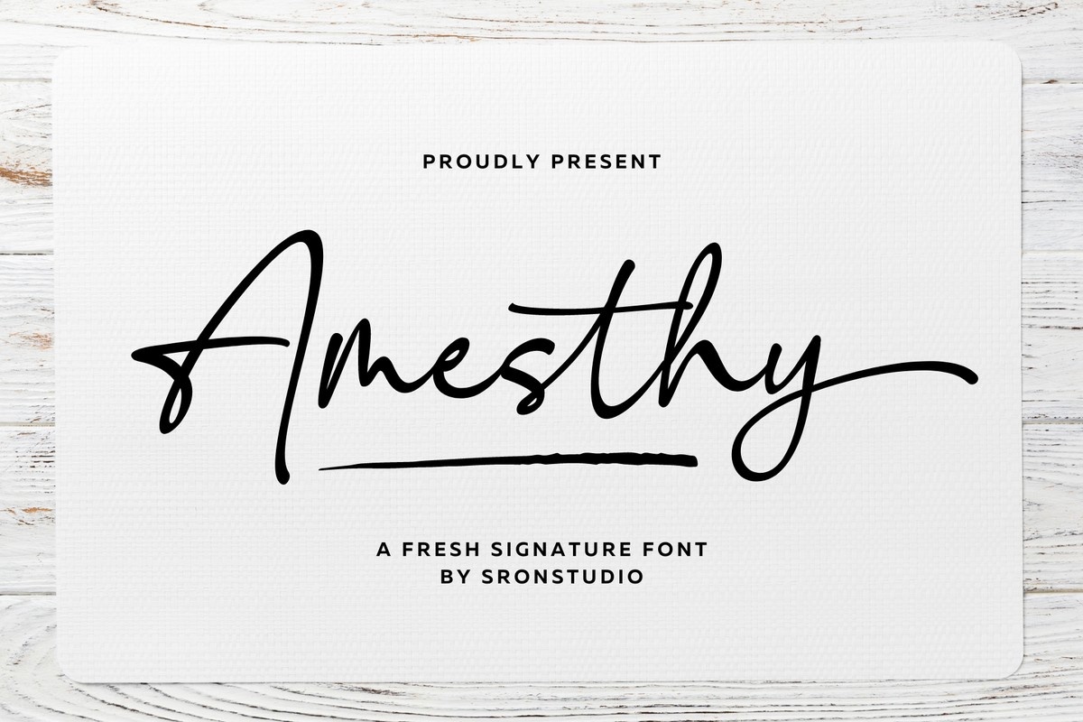 Amesthy Regular Font preview