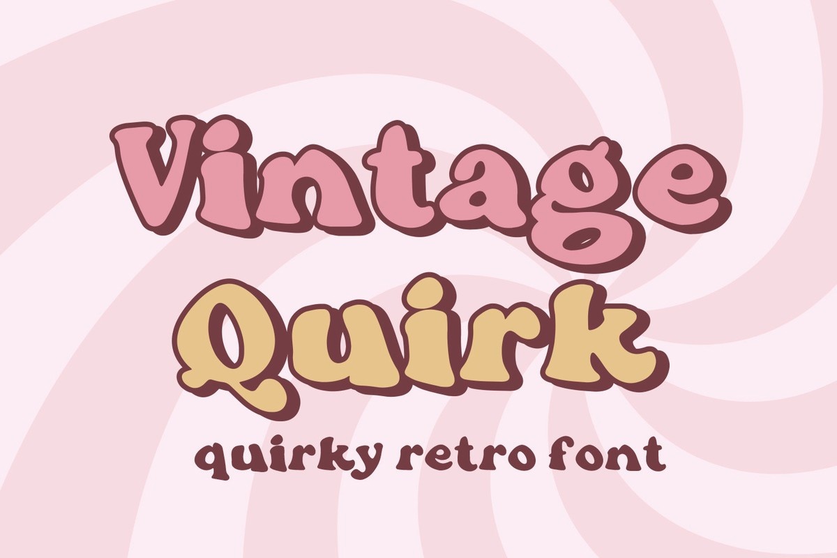 Vintage Quirk Regular Font preview