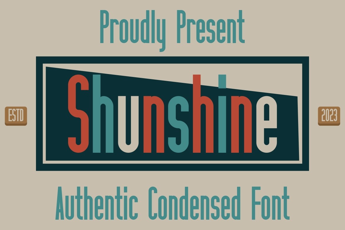 Shunshine Regular Font preview