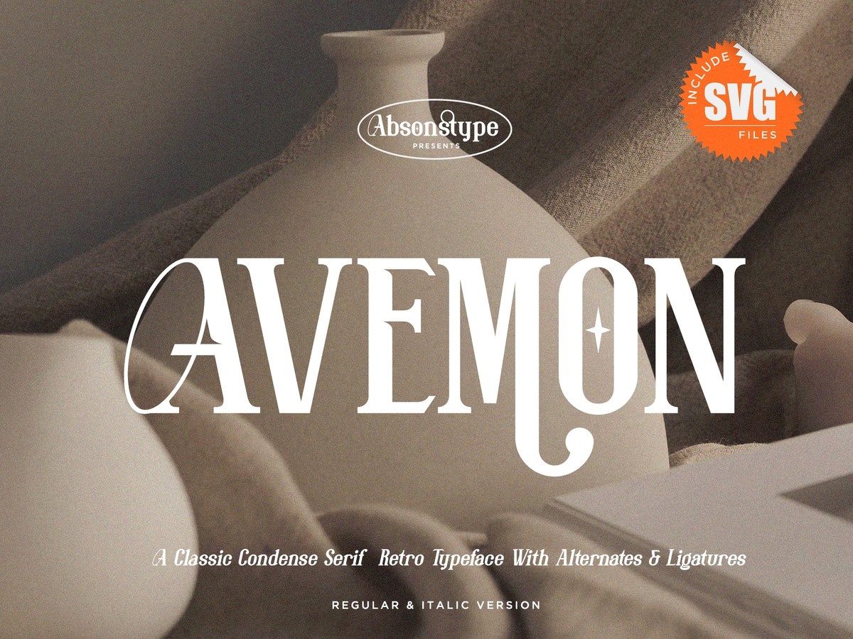 Avemon Font preview