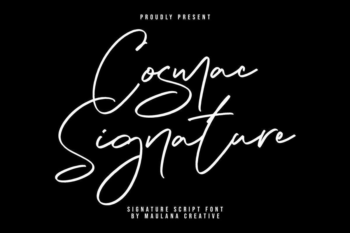 Cosmac Signature Font preview