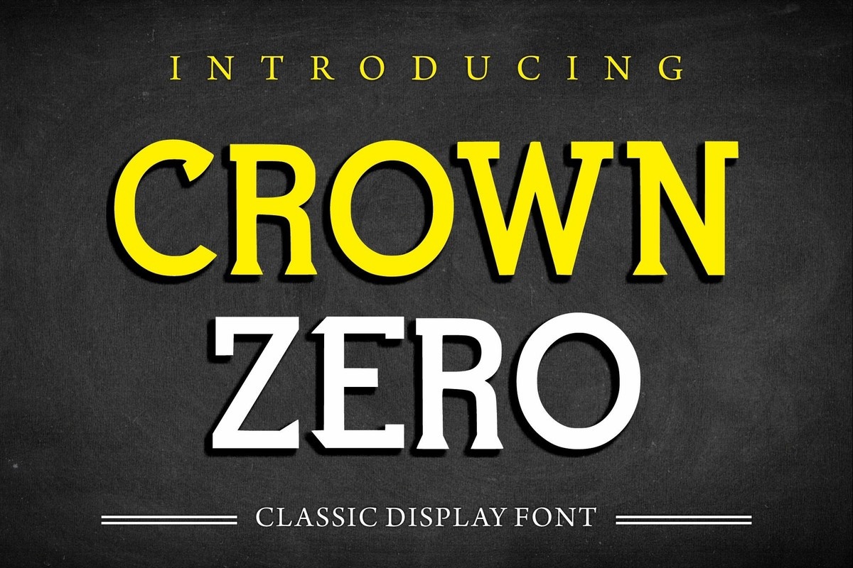 Crown Zero Font preview