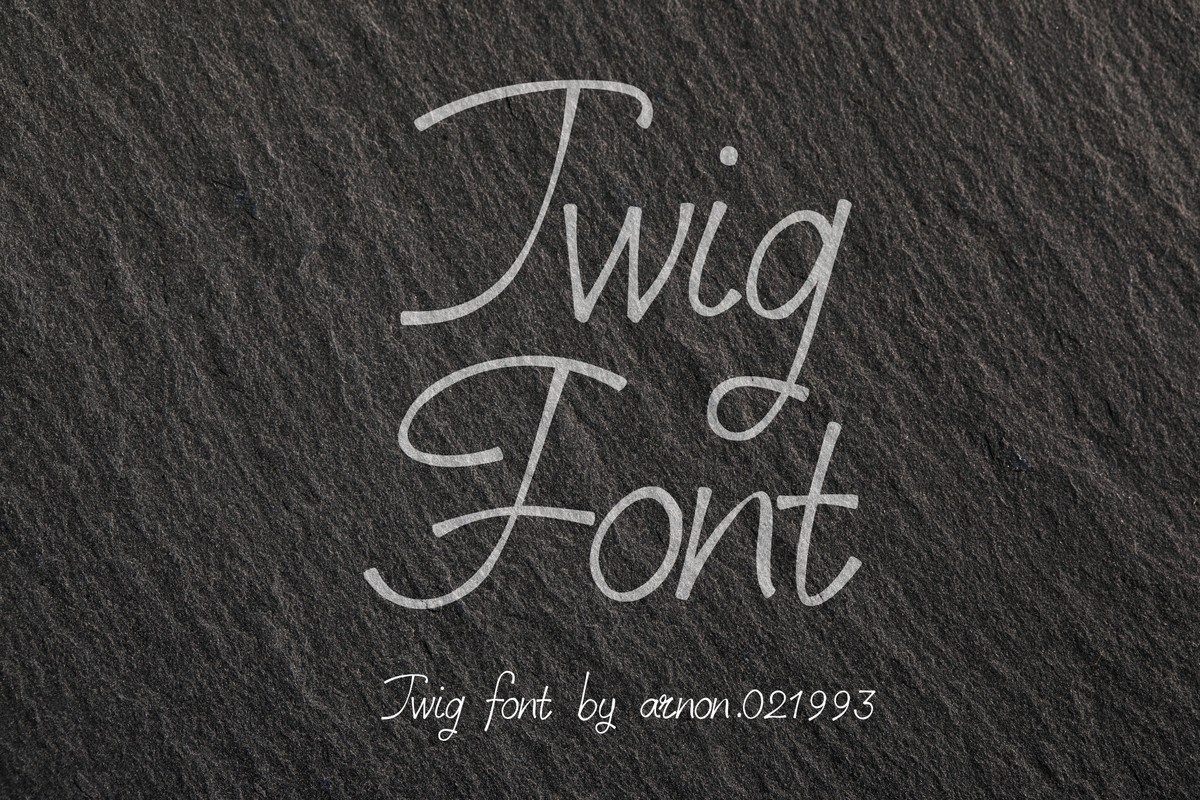 Twig Regular Font preview