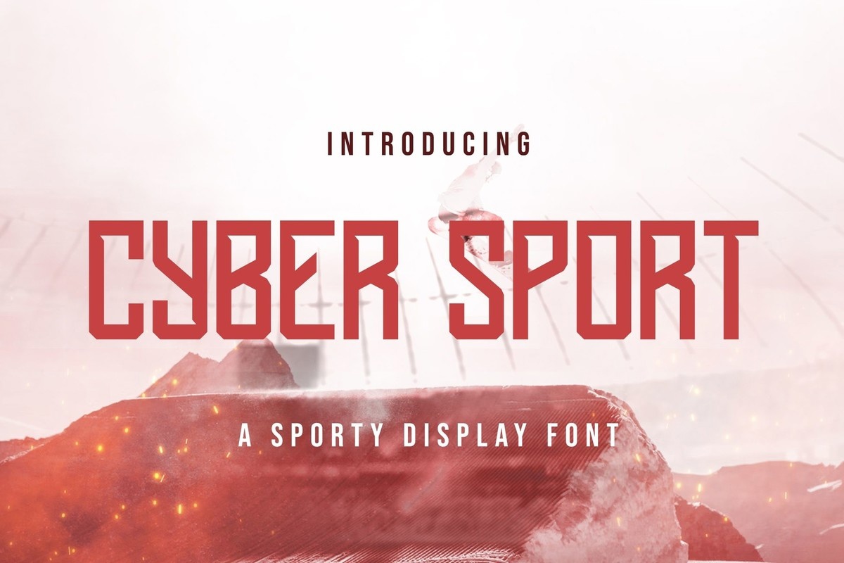 Cyber Sport Regular Font preview