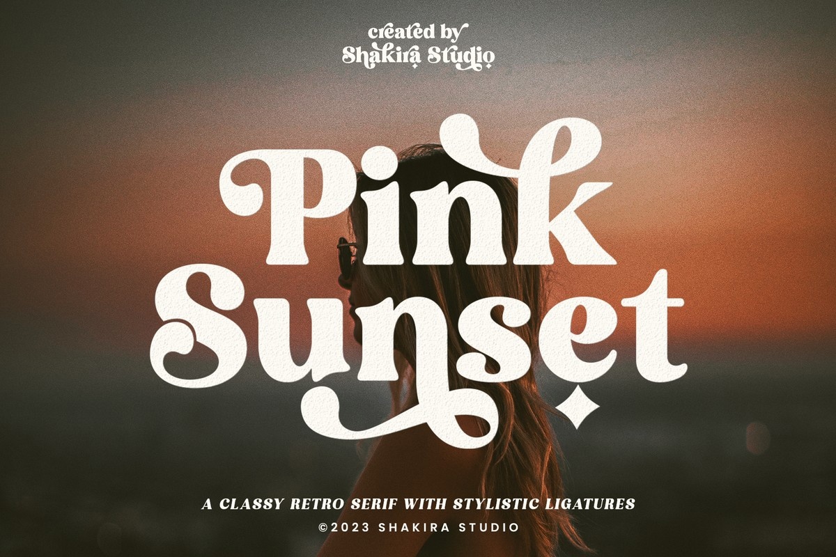 Pink Sunset Regular Font preview