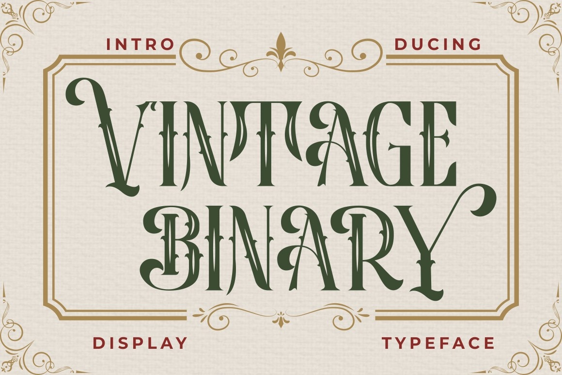 Vintage Binary Font preview