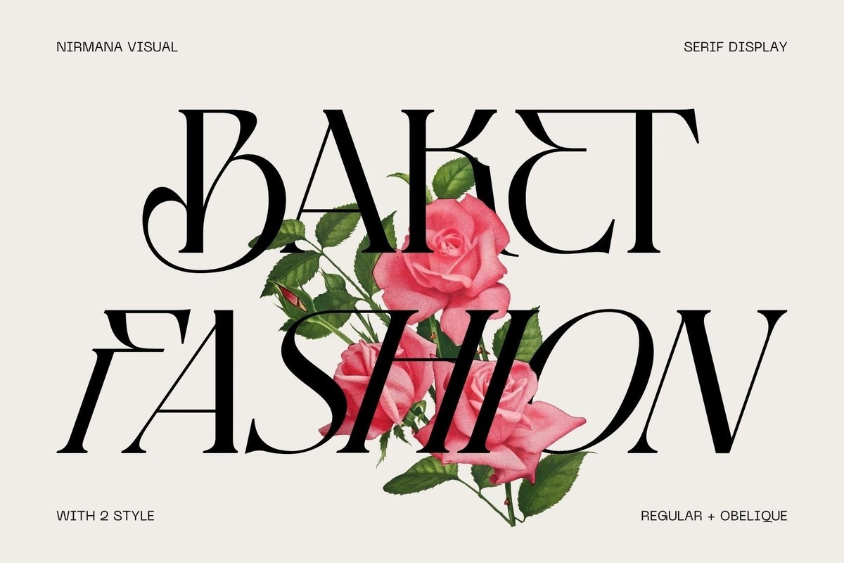Baket Fashion Obelique Font preview