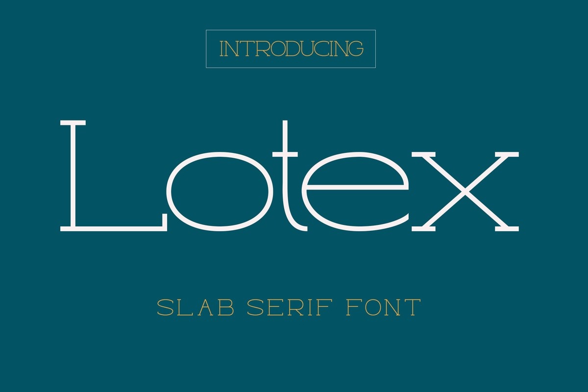 Lotex Font preview