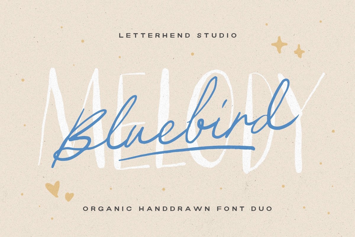 Bluebird Melody Script Font preview