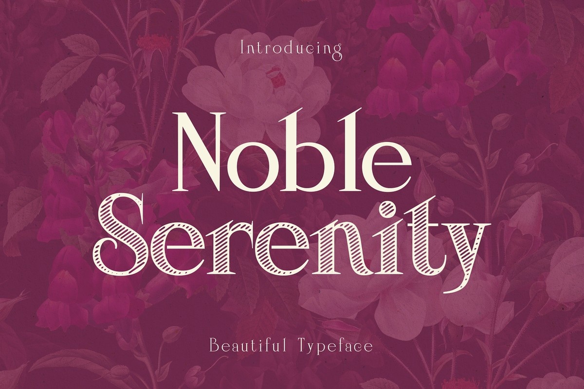 Noble Serenity Black Font preview