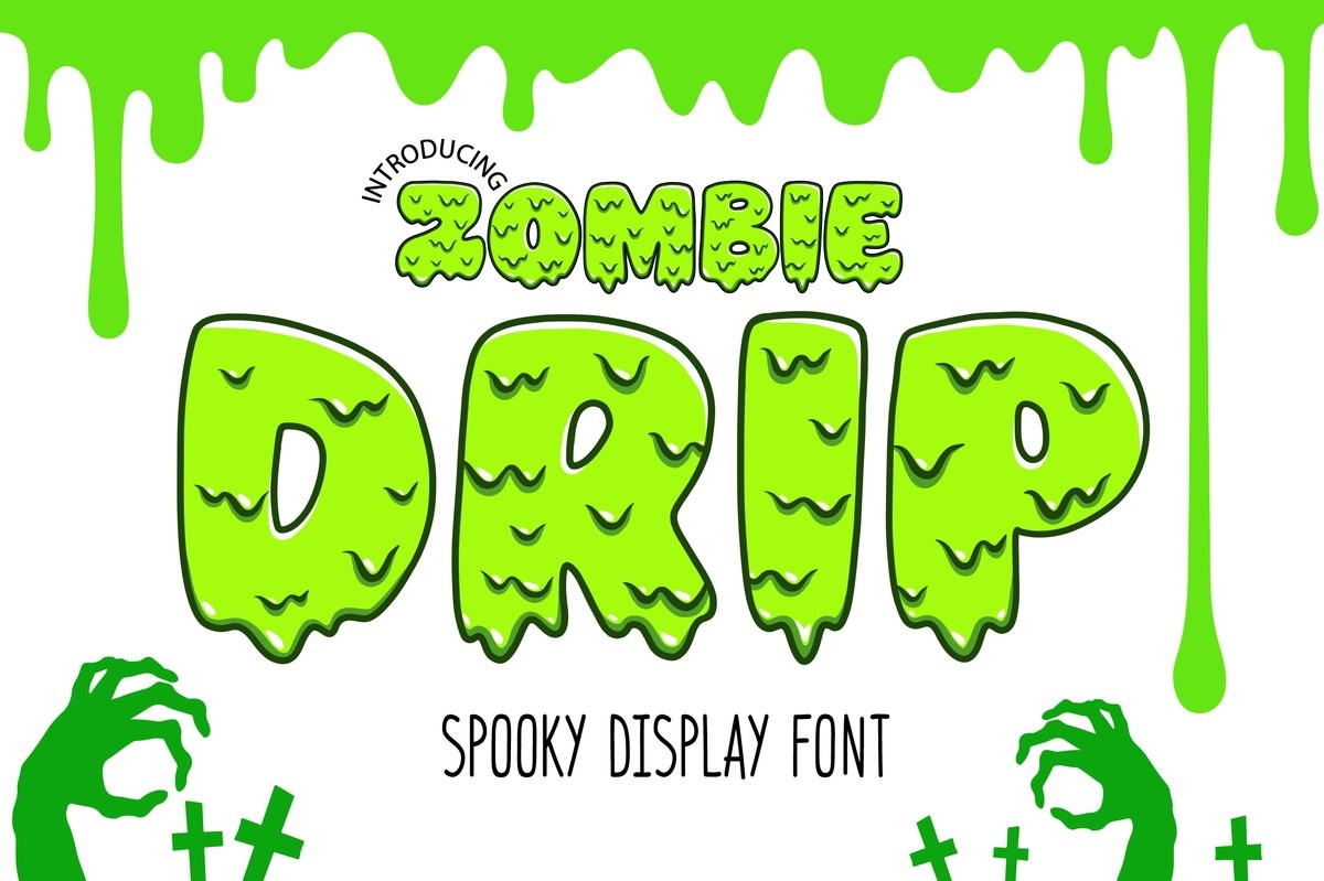 Zombie Drip Regular Font preview