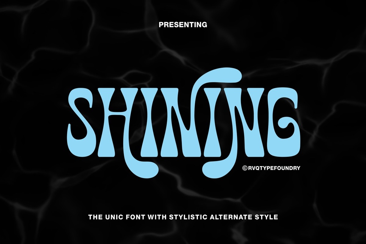 Shining Font preview