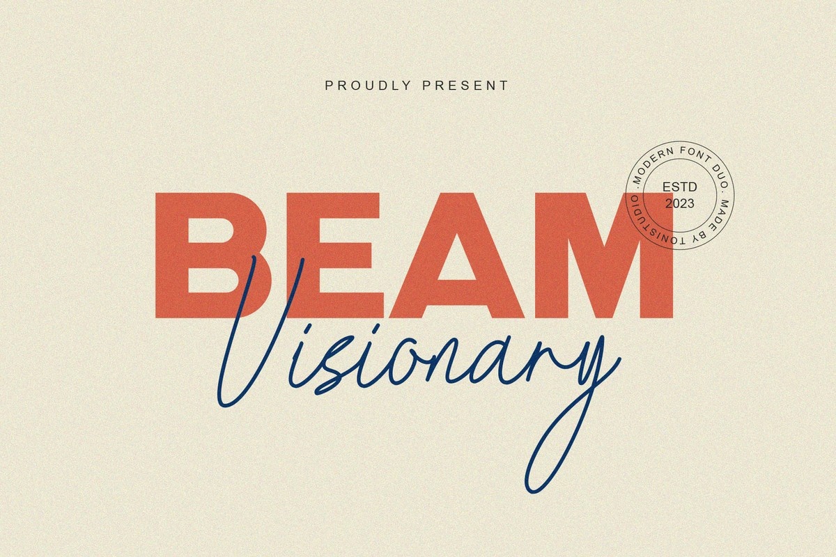 Beam Visionary Regular Font preview