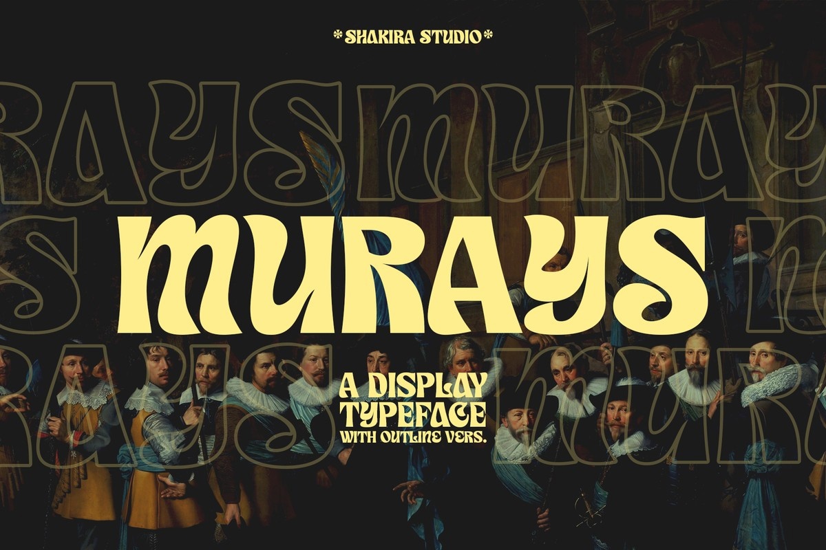 Murays Outline Font preview
