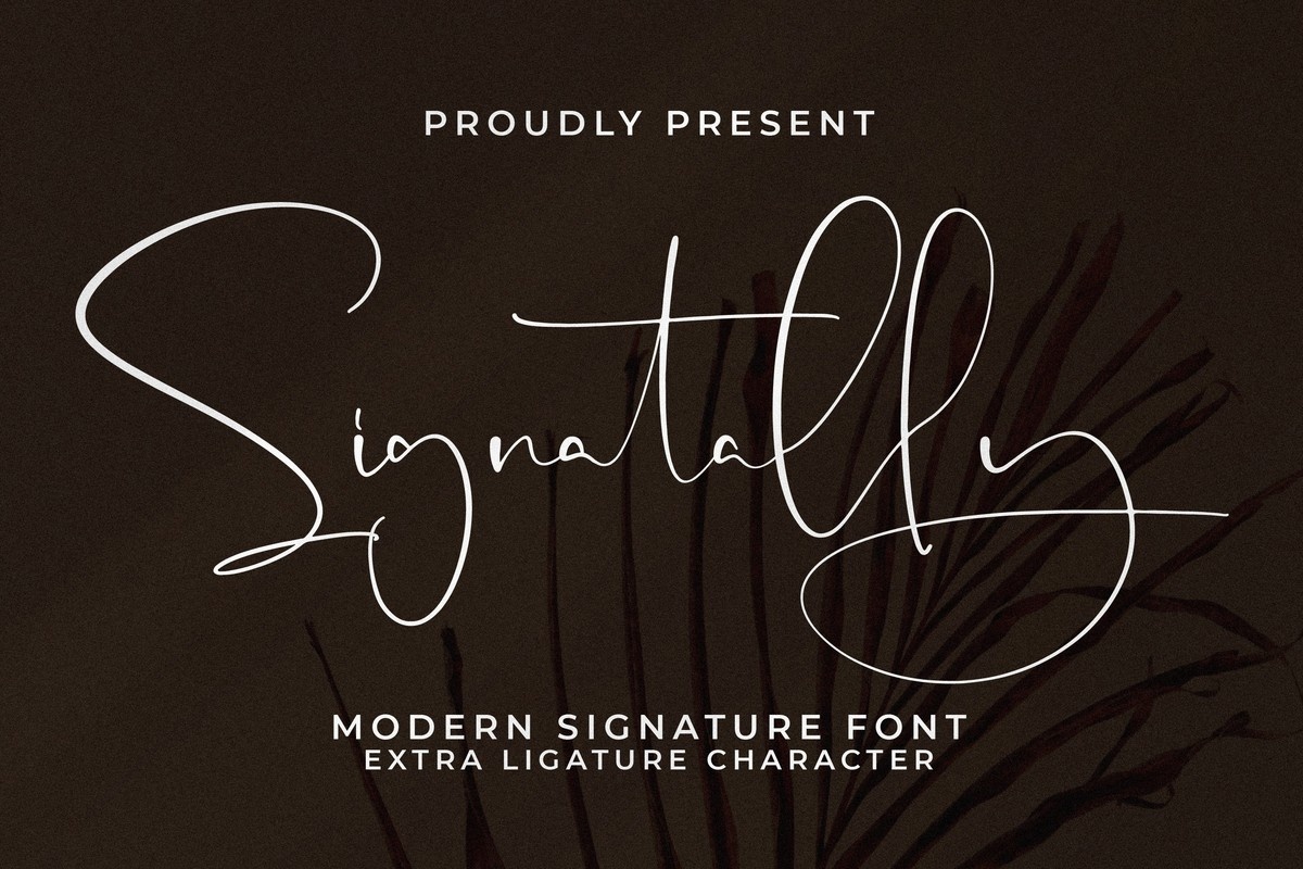 Signatally Font preview
