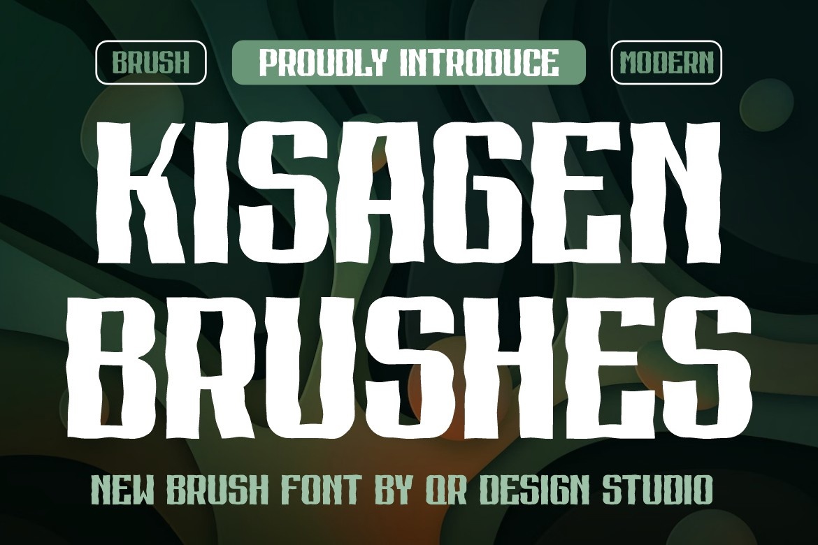 Kisagen Brushes Regular Font preview