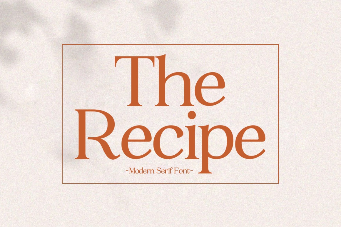 The Recipe Regular Font preview