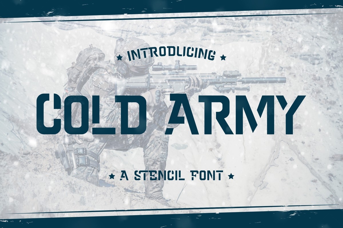 Cold Army Regular Font preview