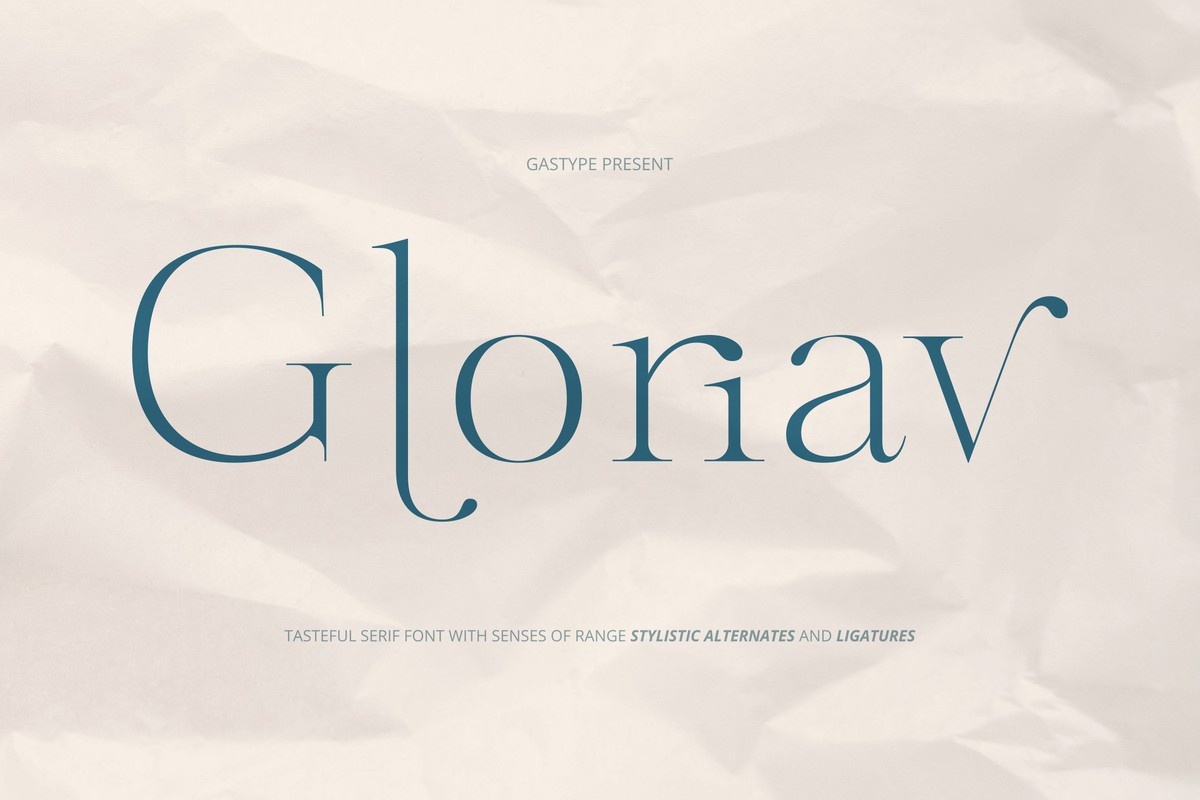 Gloriav Regular Font preview