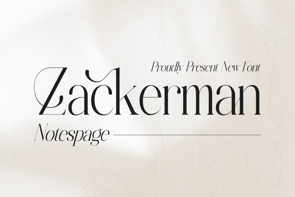 Zackerman Font preview