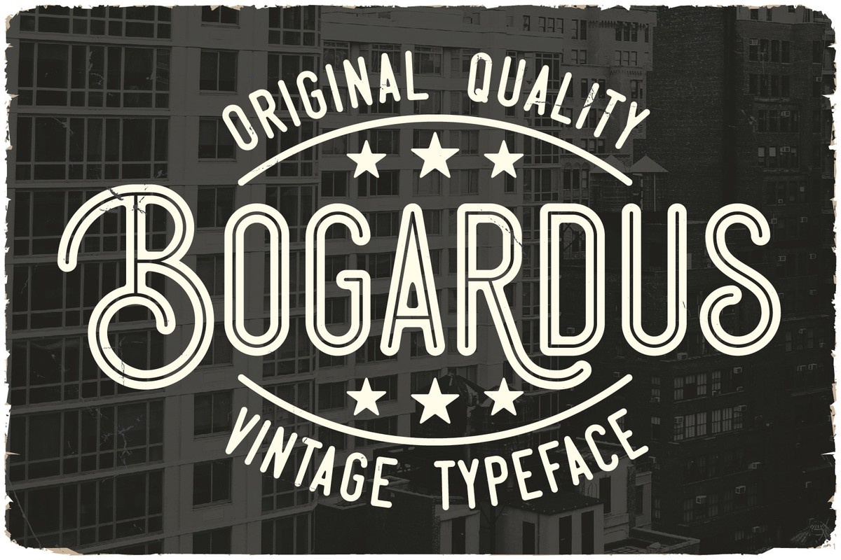 Bogardus Inline Font preview