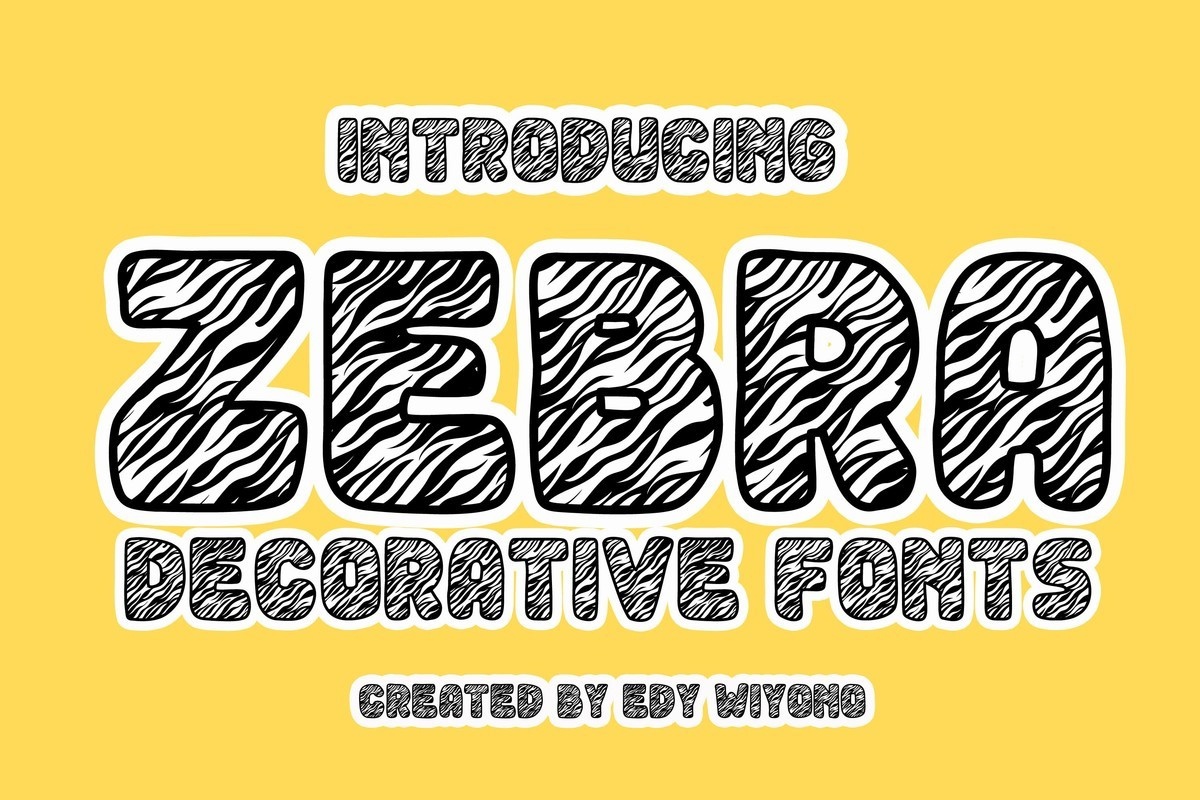 Zebra Font preview