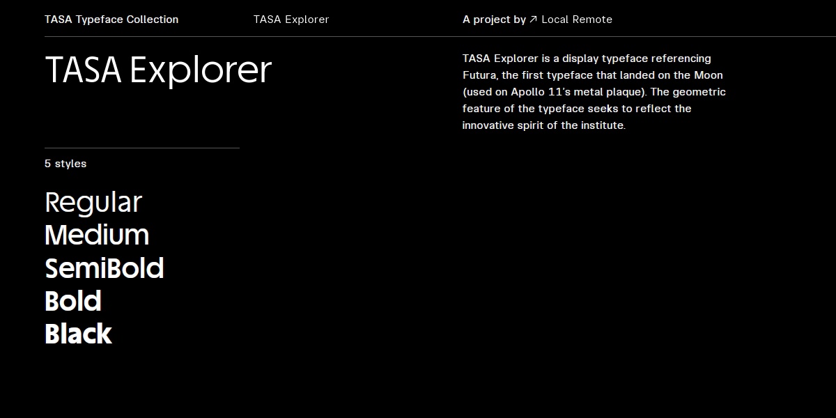 TASA Explorer Black Font preview
